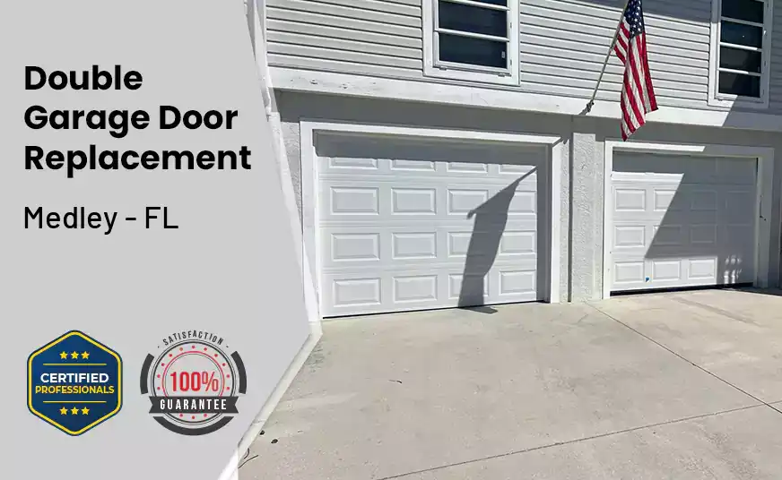 Double Garage Door Replacement Medley - FL 