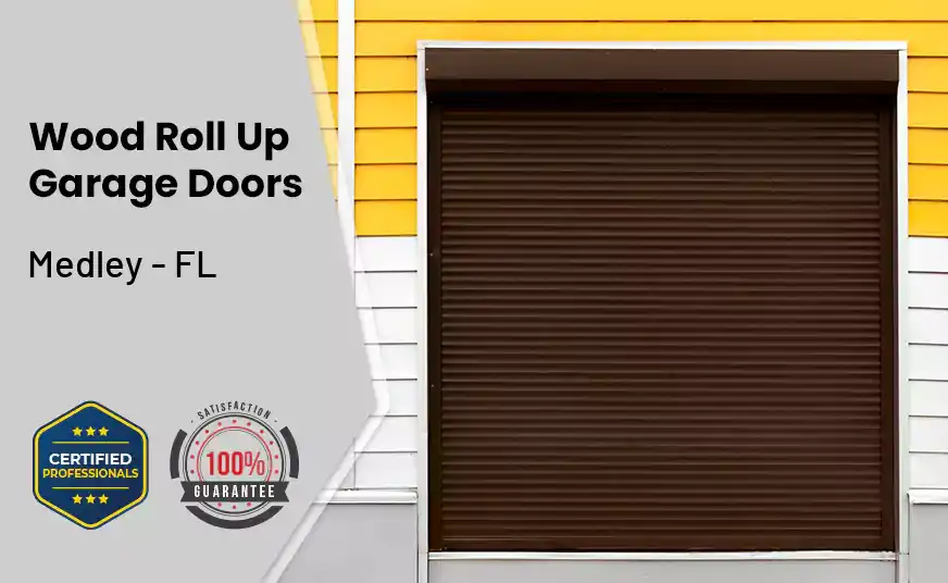 Wood Roll Up Garage Doors Medley - FL 